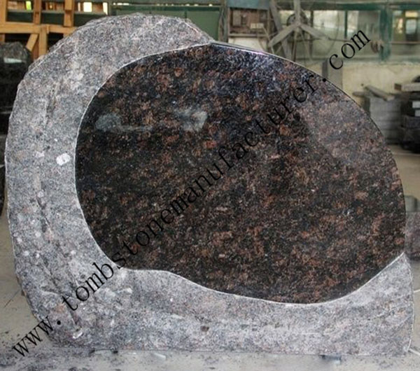 tan brown granite boulder monument